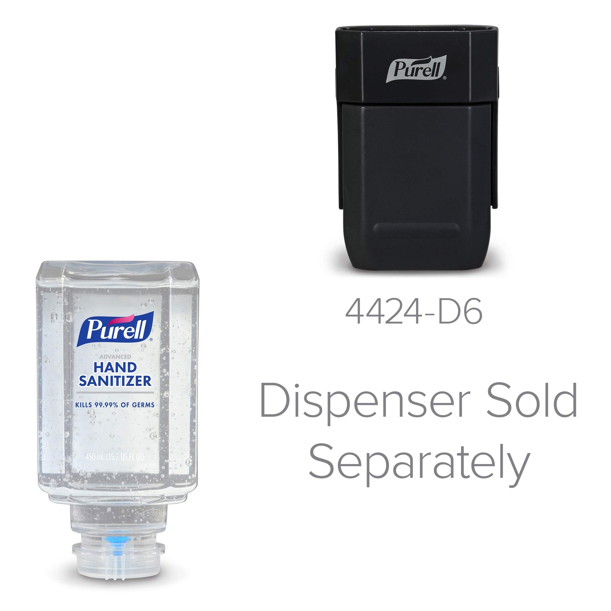 Purell recambio instalado en dispensador ES1, uso higiénico y dosificación controlada