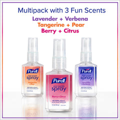 PURELL spray dentro de un bolso, listo para viajes y salidas