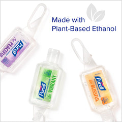 Etiqueta Purell con aromas lavanda mandarina menta, opción aromática