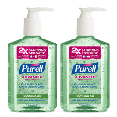 PURELL frasco delantero 8 oz mostrando diseño y facilidad de uso