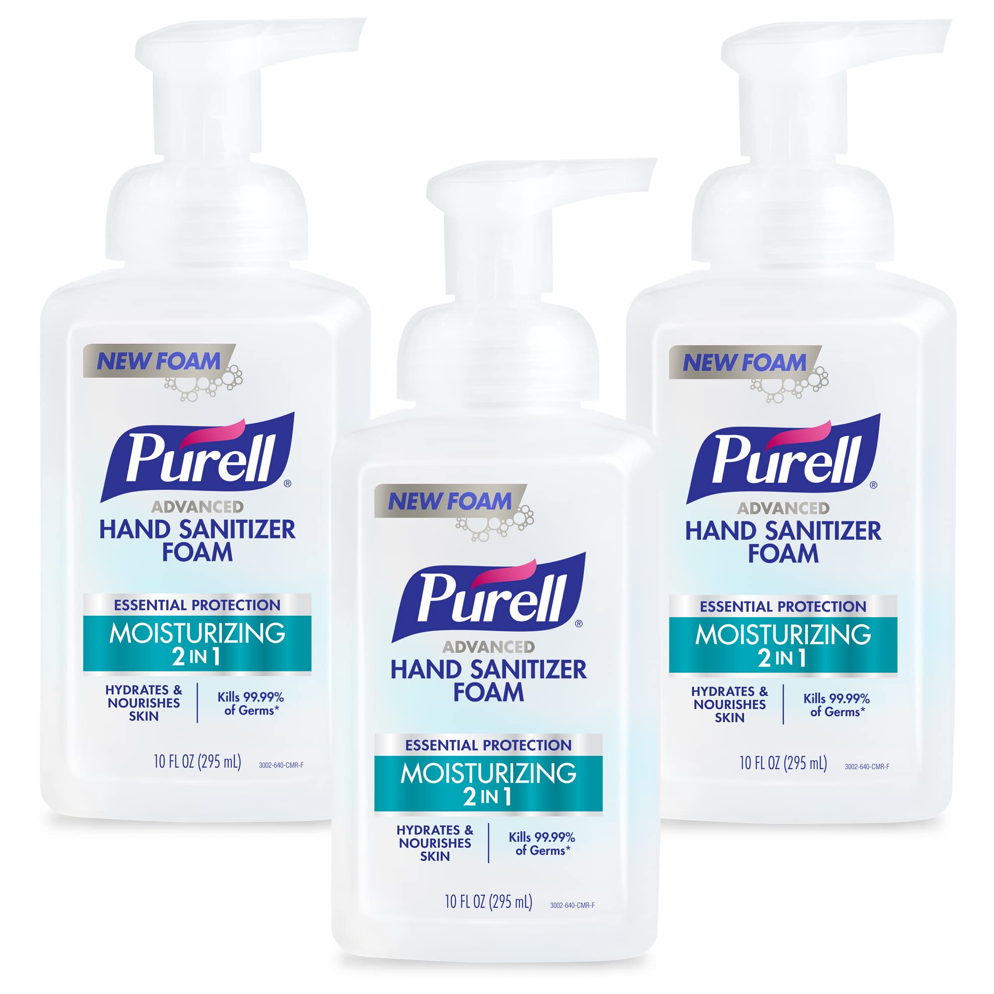 Purell envase con bomba 10 oz al frente, práctico para dispensado rápido