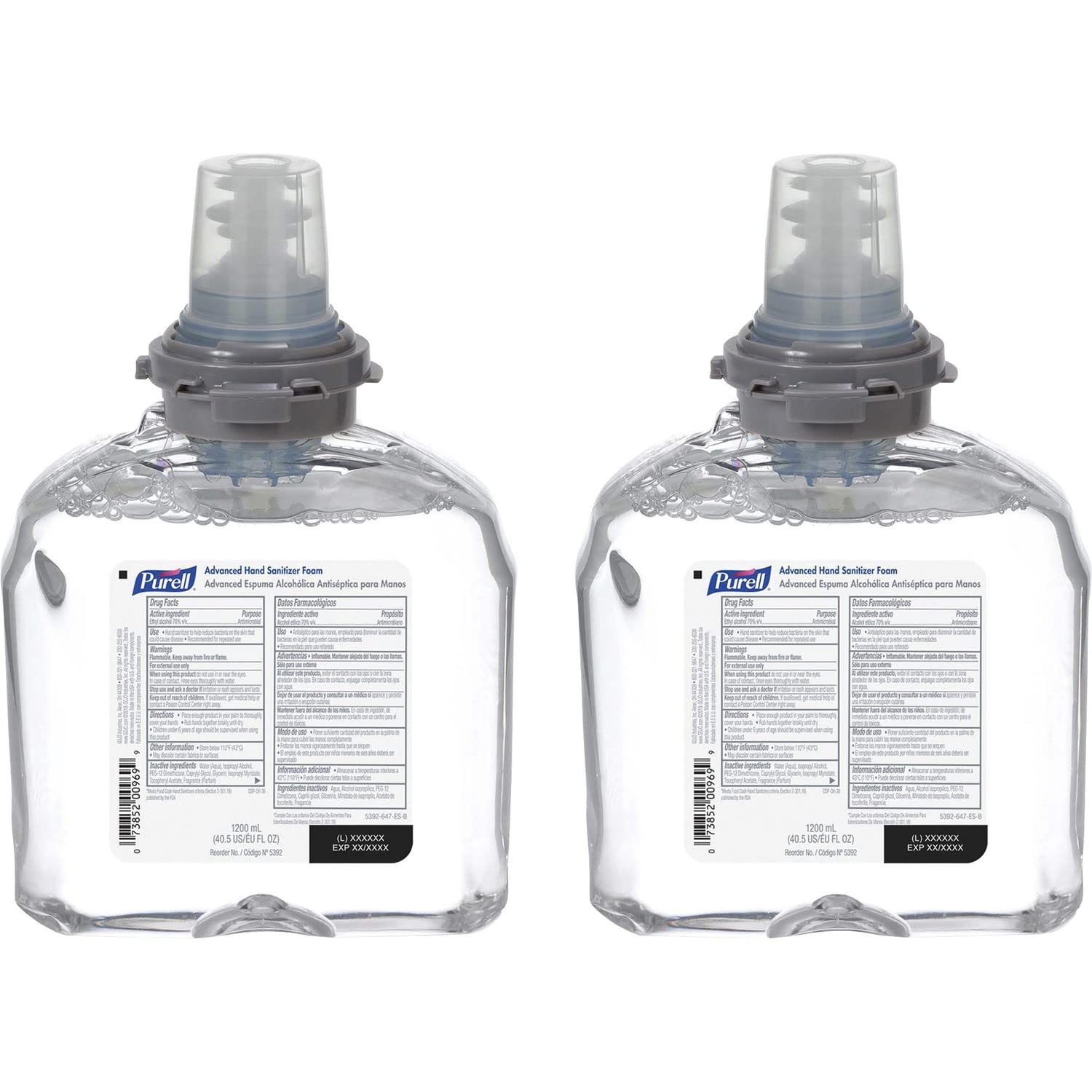Purell frontal empaquetado mostrando el envase y beneficio de larga duración
