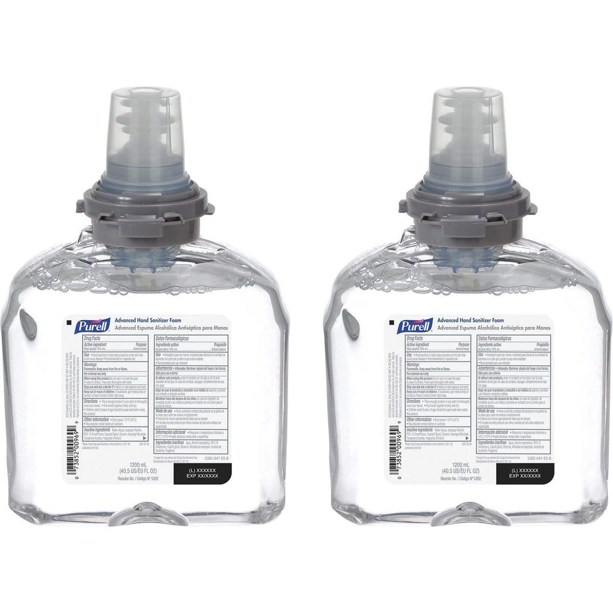 Purell frontal empaquetado mostrando el envase y beneficio de larga duración
