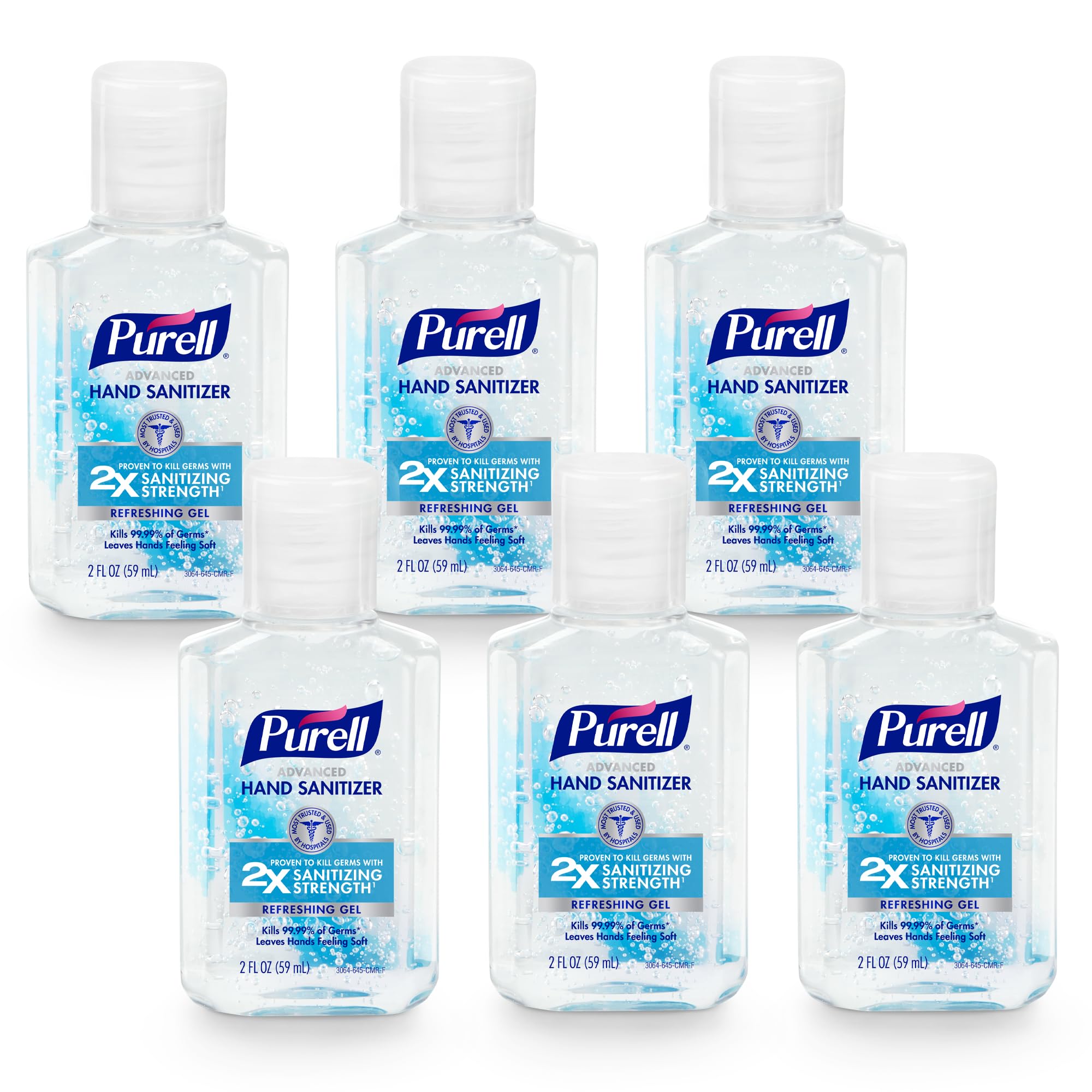 Purell frontal pack de 6 botellas ideal para llevar y proteger manos
