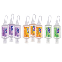 Purell frontal con ocho botellas, solución portátil y práctica