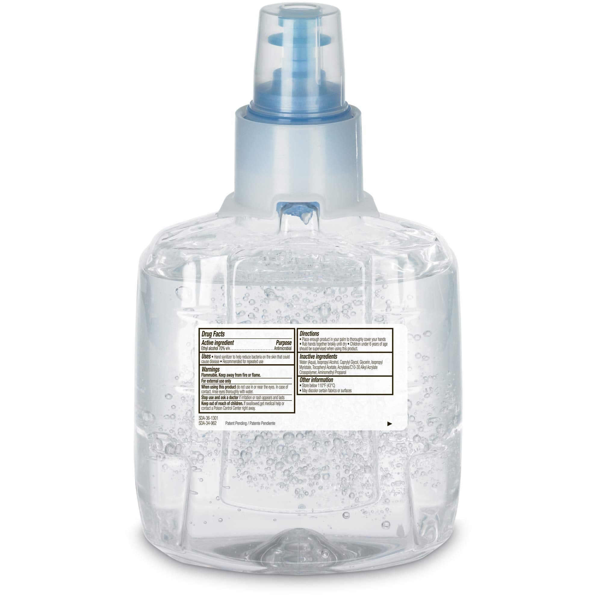 Purell textura del gel en primer plano que muestra consistencia y absorción rápida