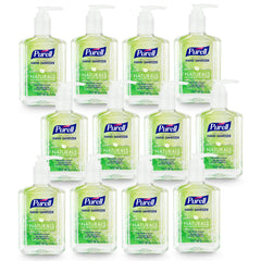 Purell botella frontal naturals mostrando etiqueta y diseño práctico