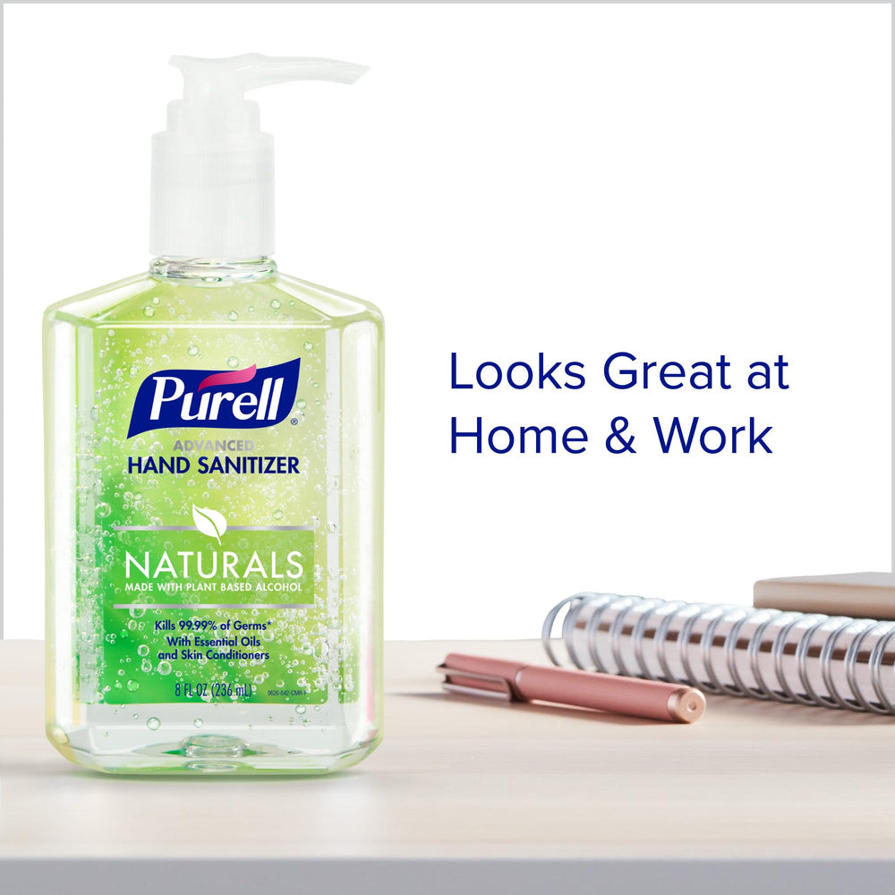 Purell dispensador sobre escritorio en oficina para higiene accesible