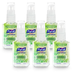 Purell frasco frontal 2 oz mostrando diseño y facilidad de transporte