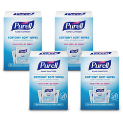 Purell presenta frontal del paquete mostrando el multipack y beneficio higiene rápida