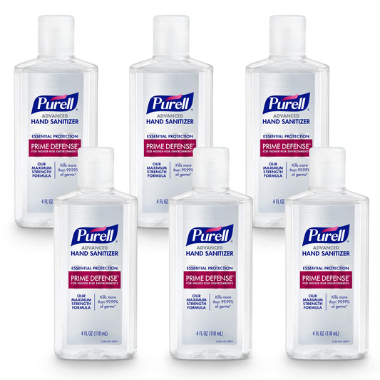 Purell Prime Defense frente del envase mostrando tamaño y diseño beneficioso