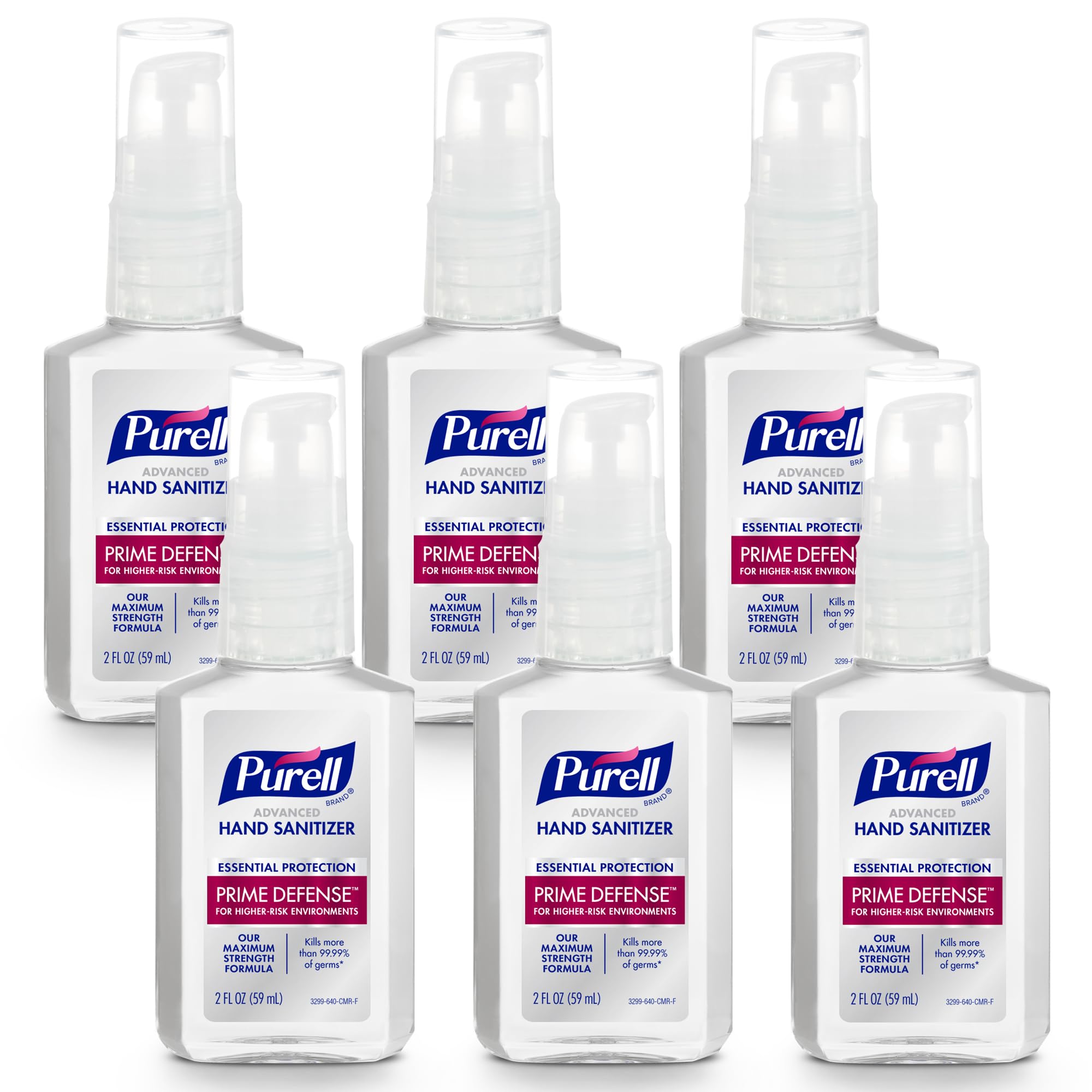 Purell Prime Defense frontal mostrando etiqueta y tamaño práctico