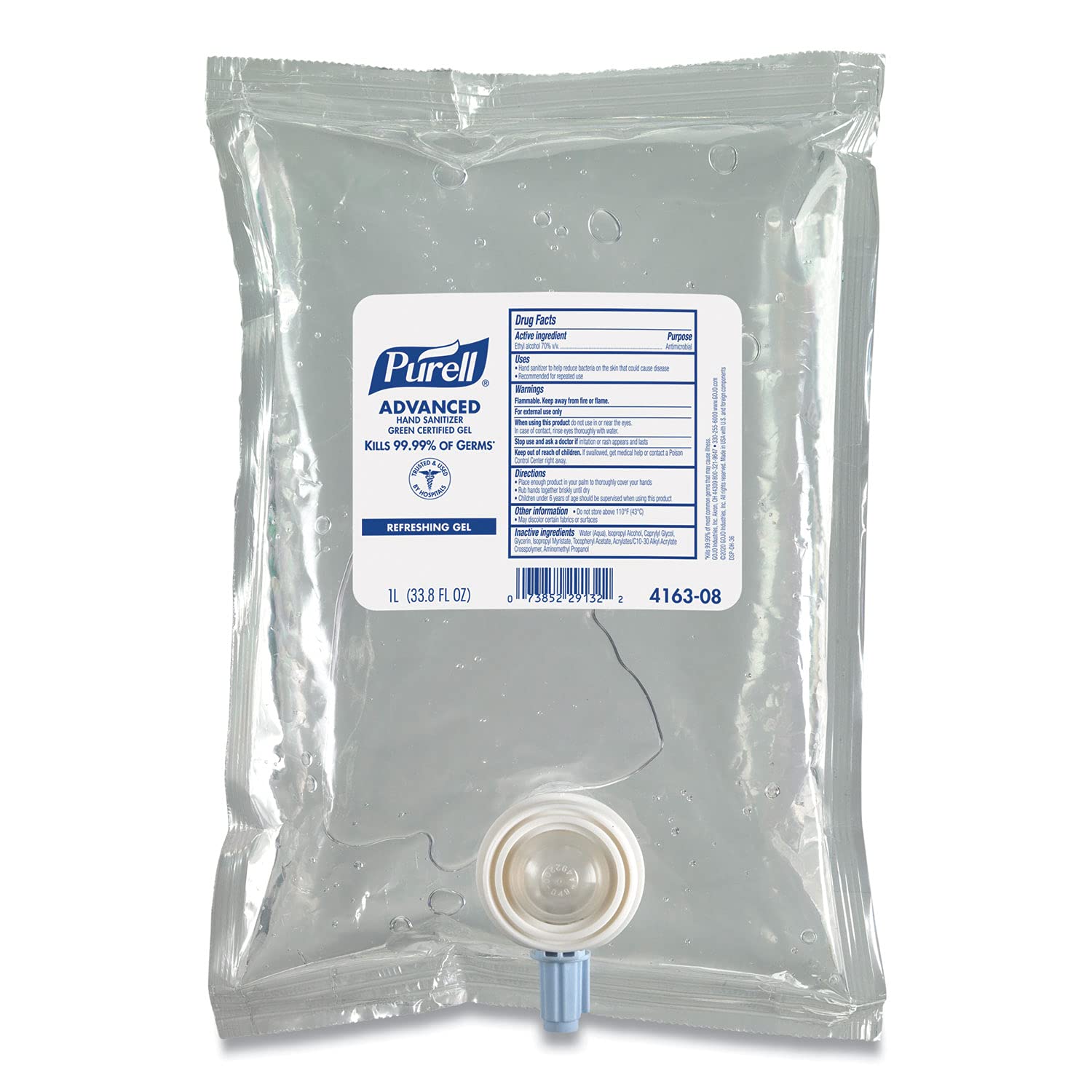 Purell recarga frontal 1000 mL sin fragancia, envase ecológico y práctico