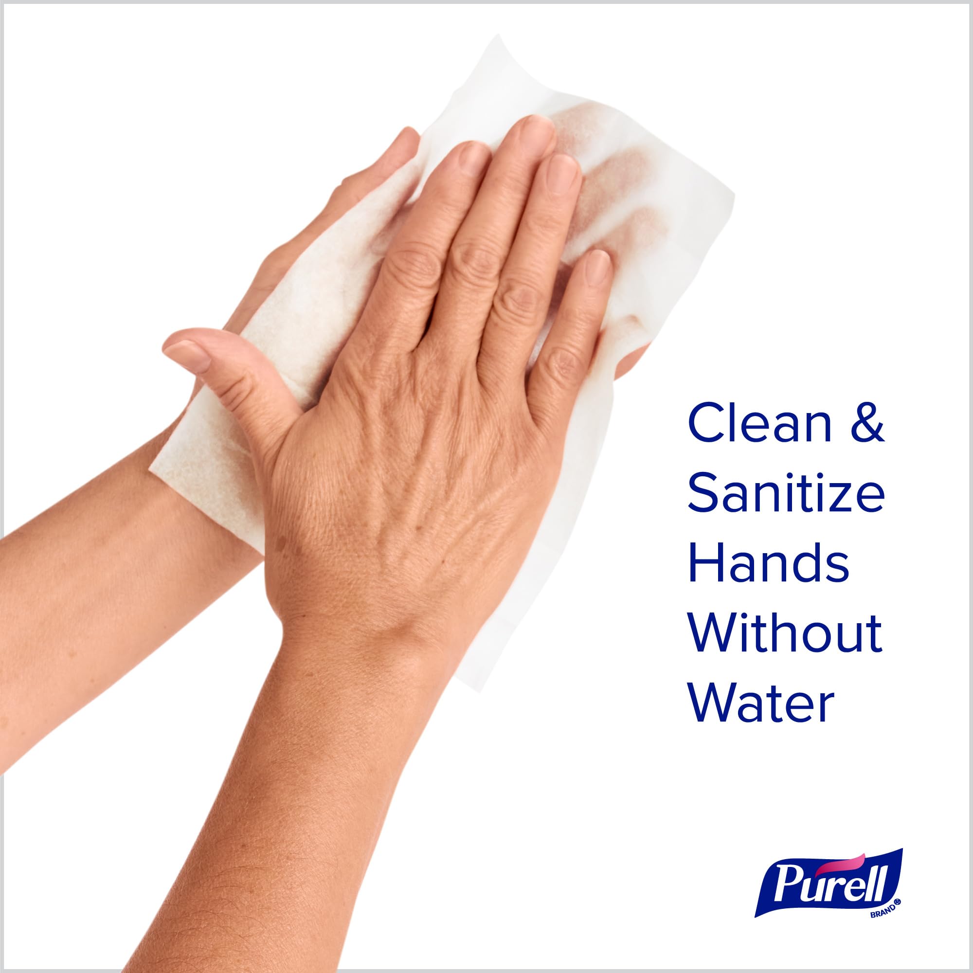 Detalle de la textura de la toallita Purell, suave y resistente al limpiar