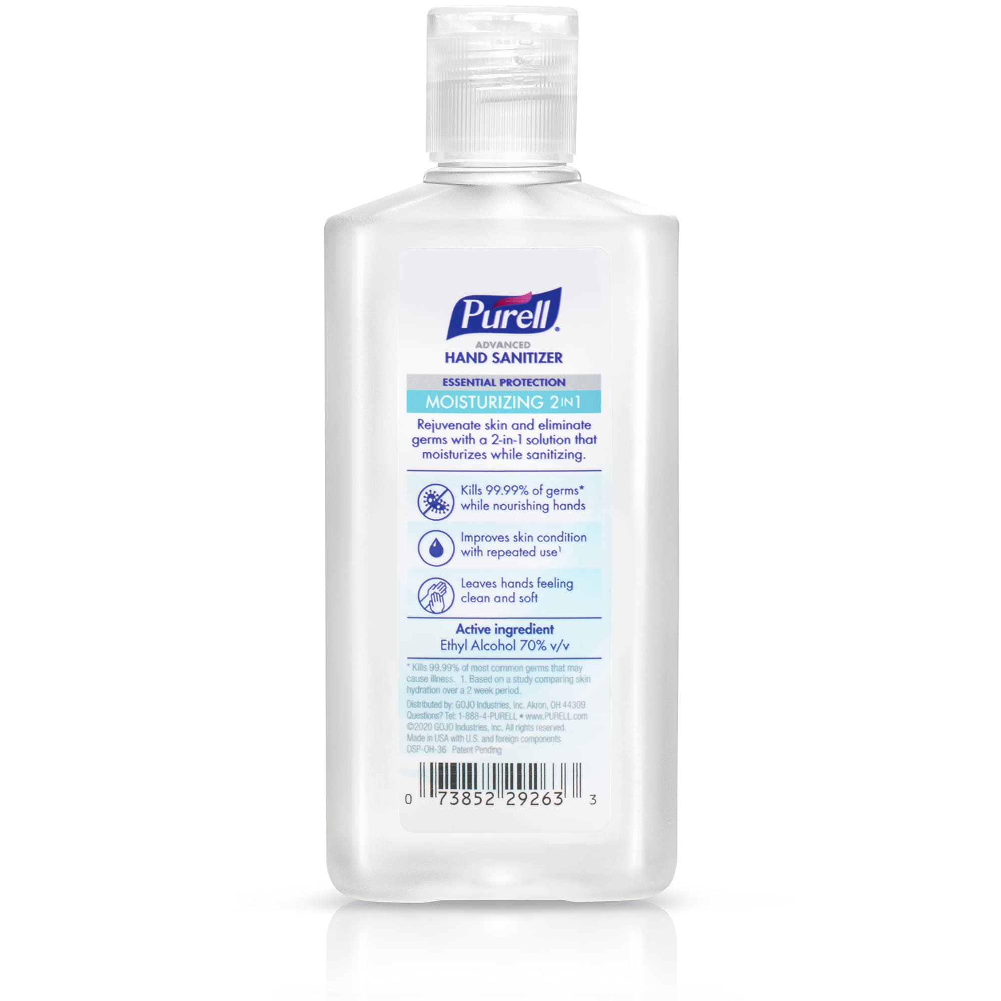Purell primer plano de textura de gel hidratante y no pegajosa
