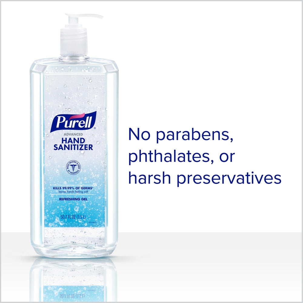 Textura de gel Purell en primer plano que muestra absorción y acabado suave