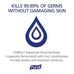 Purell recargas ubicadas en una recepción de oficina para estaciones de higiene