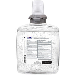 Purell textura del gel transparente muestra dosificación fácil y no pegajosa
