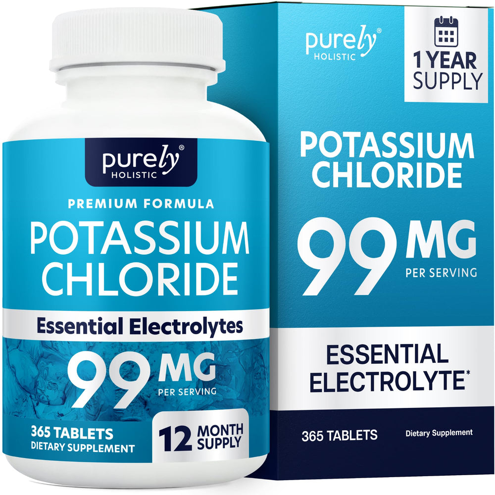 Purely Holistic envase frontal que muestra suministro anual y beneficios