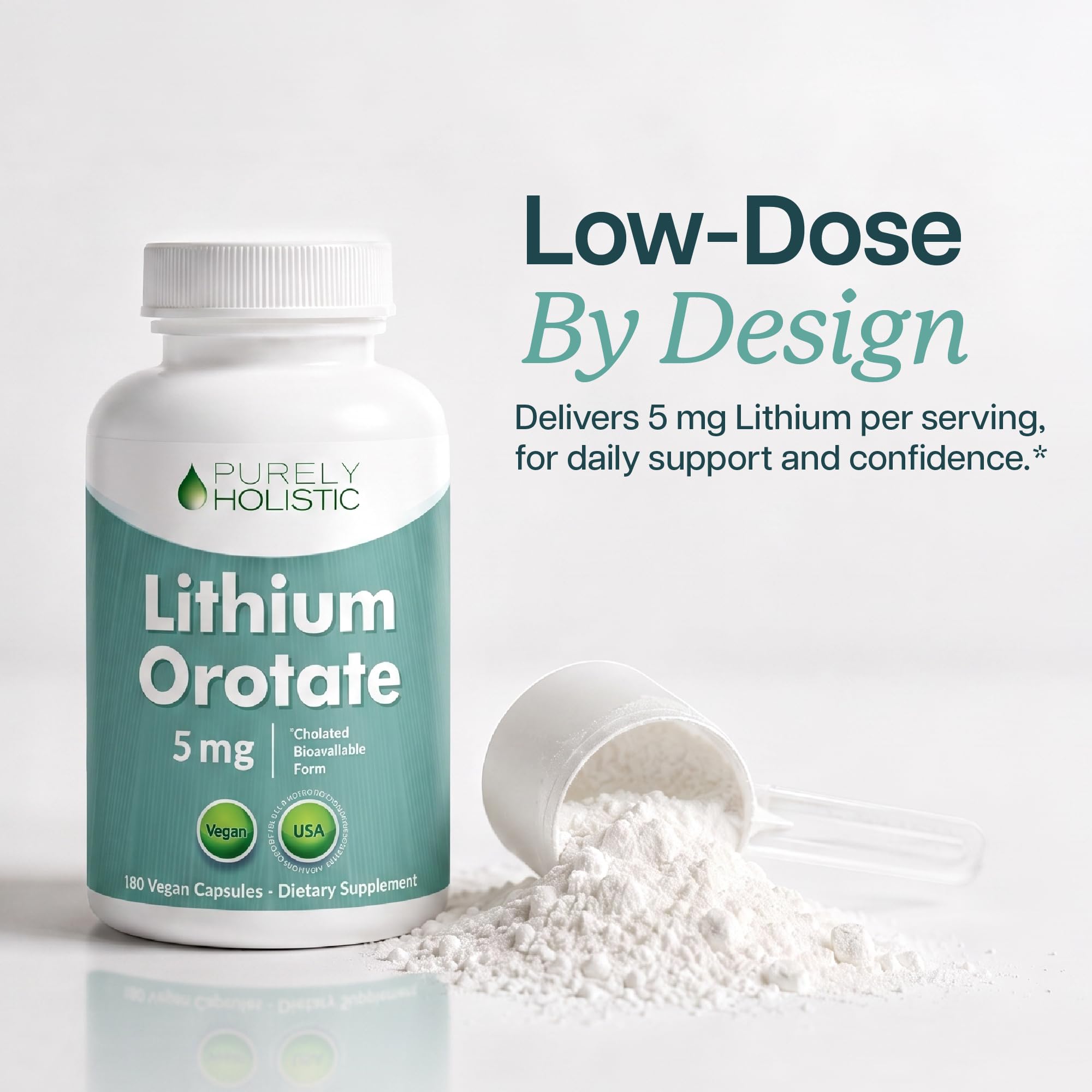 Purely Holistic suplemento en contexto de rutina matutina para consistencia