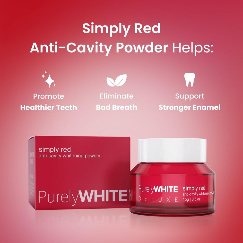 PurelyWHITE DELUXE tamaño del envase comparado con un cepillo para referencia práctica