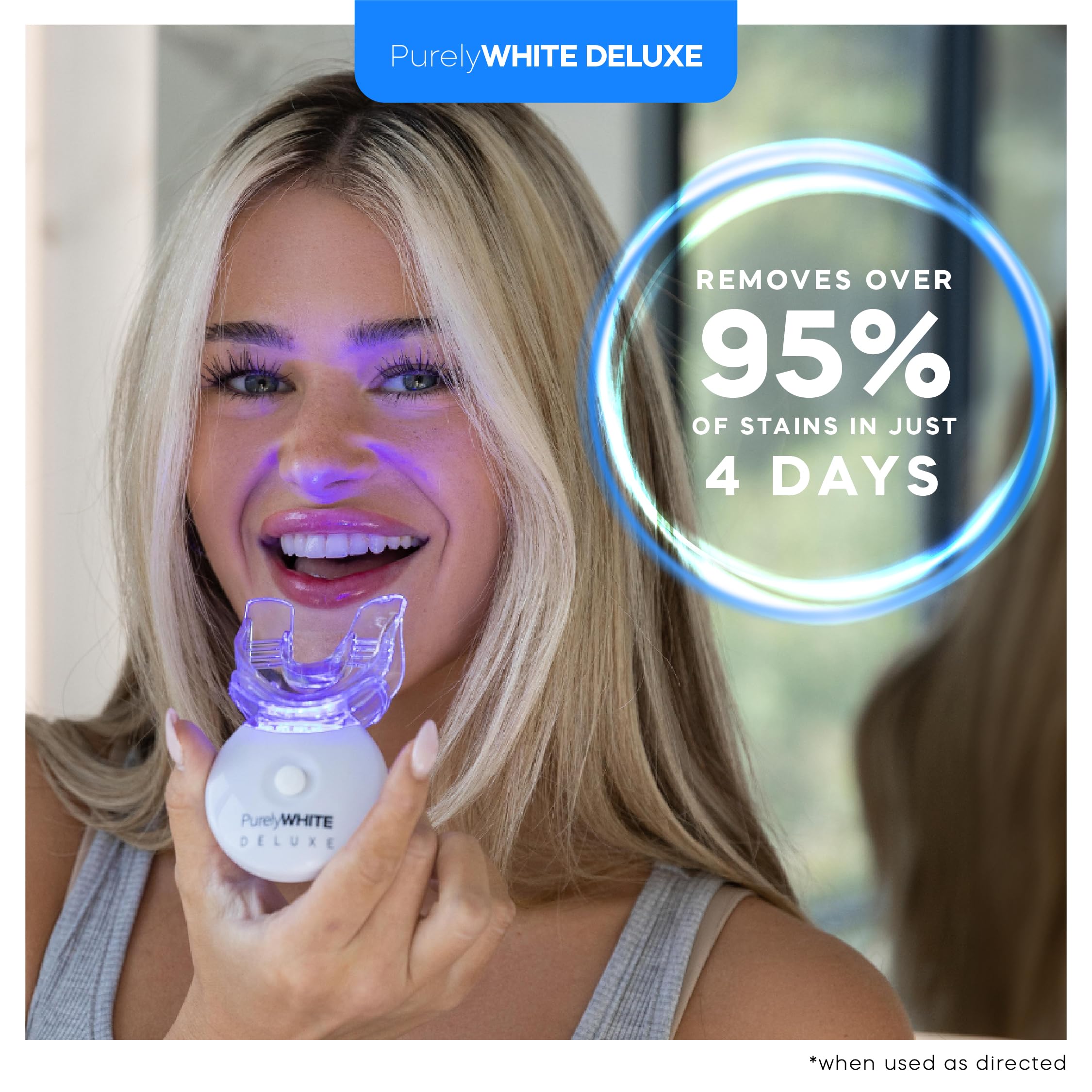 PurelyWHITE DELUXE vista de todo el contenido incluido para tratamientos múltiples
