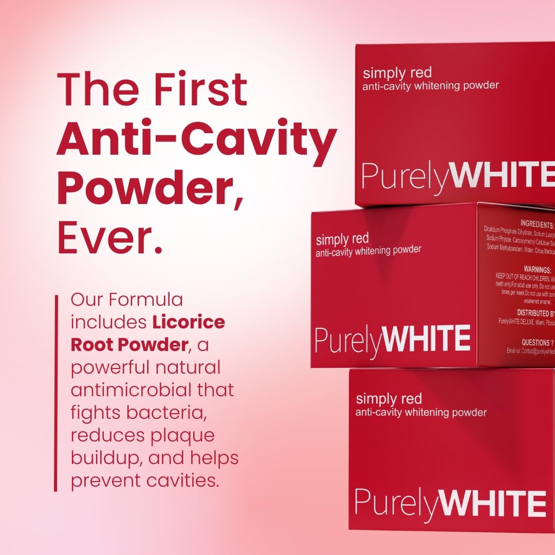 PurelyWHITE DELUXE en uso con cepillo y pasta realzando limpieza y eliminación de manchas