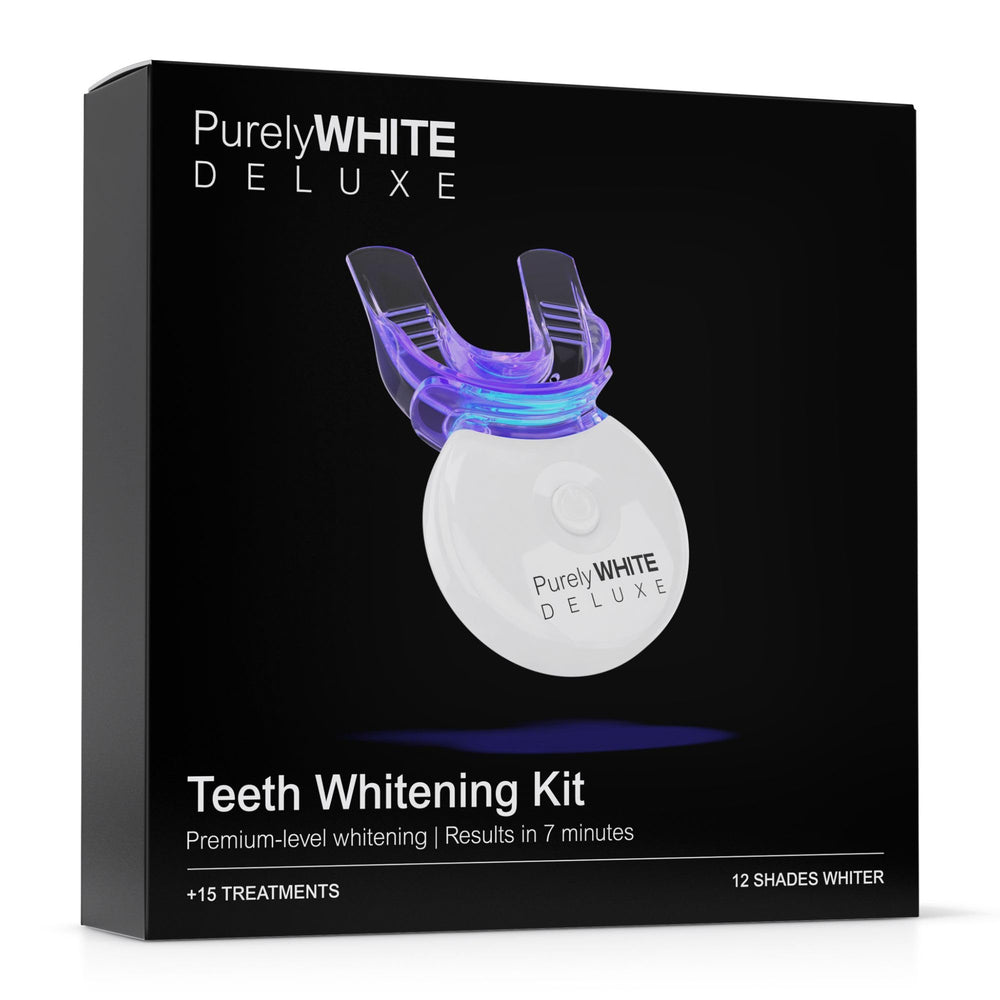 PurelyWHITE DELUXE frente del paquete con todos los componentes y comodidad