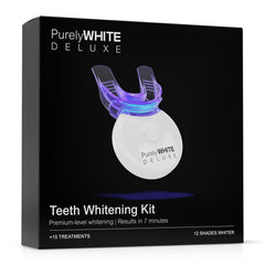 PurelyWHITE DELUXE frente del paquete con todos los componentes y comodidad
