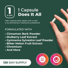 PurePremium botella con 120 cápsulas mostrando la cantidad útil
