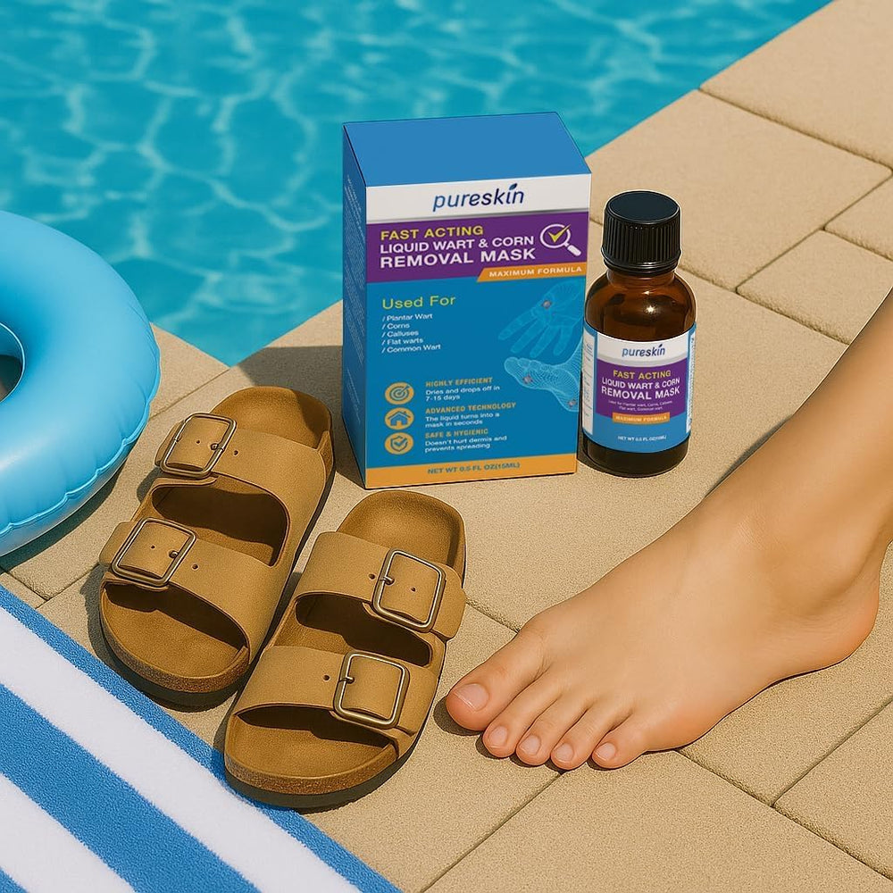 PURESKIN caja de presentación que muestra el contenido y dosis recomendada