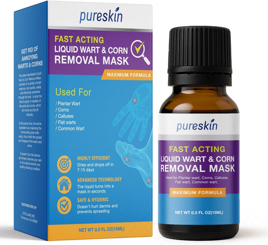 PURESKIN envase frontal mostrando el producto y beneficios de uso