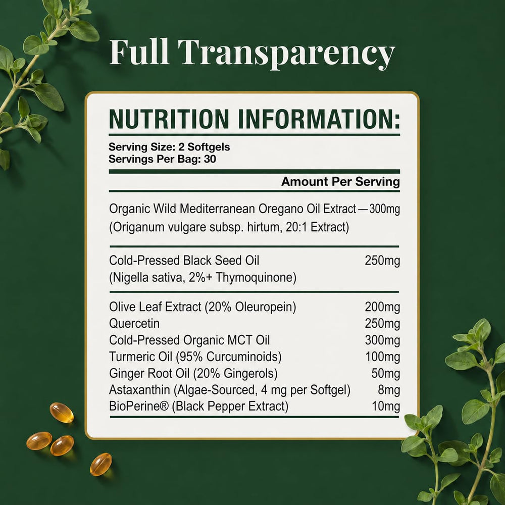 PURETREX filas de softgels en bandeja destacando cantidad y formato a granel