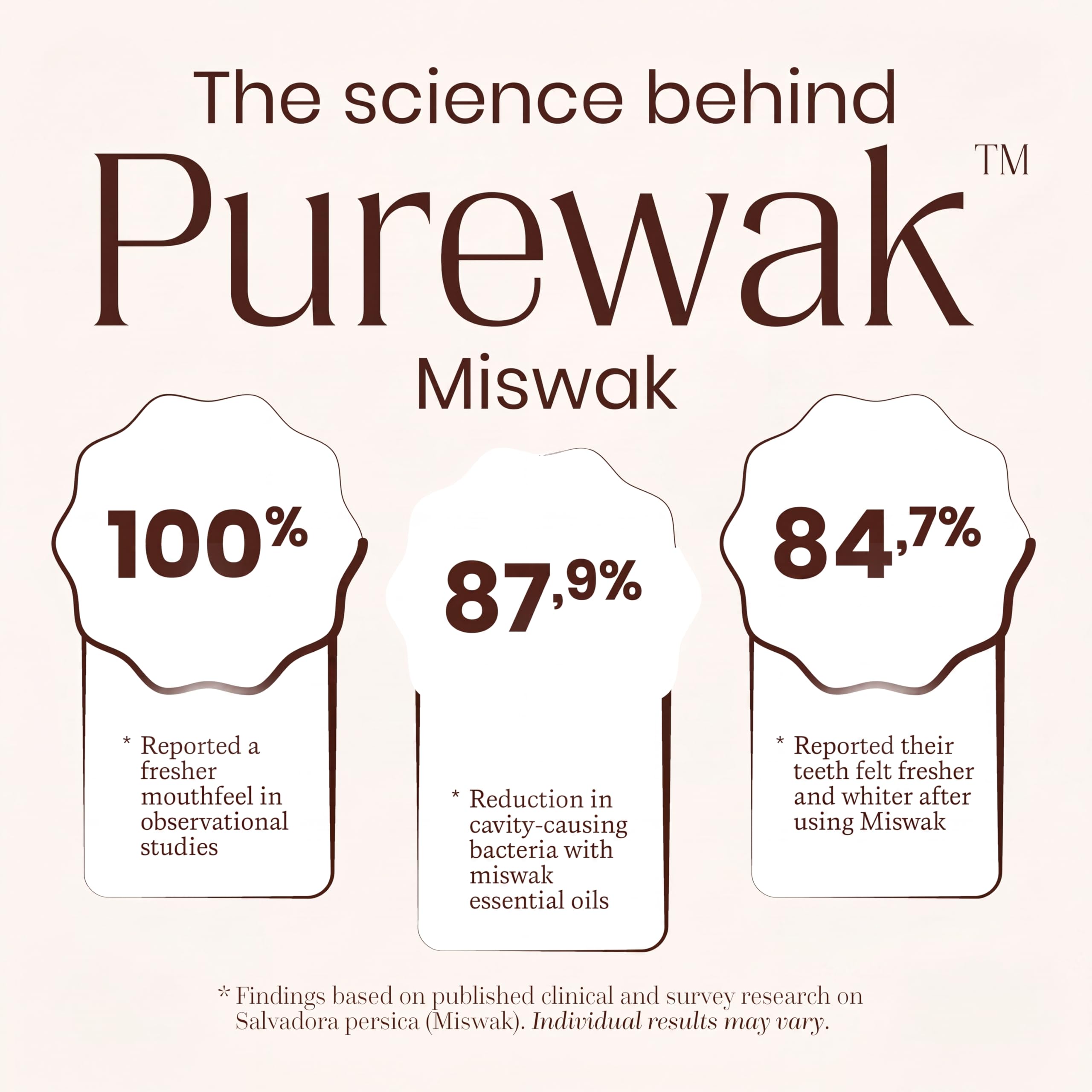 PUREWAK primer plano de fibras de Salvadora persica, textura limpia y pura