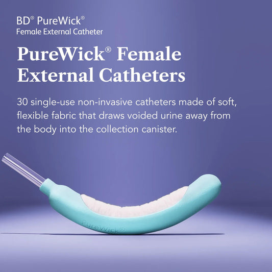 PureWick detalle de textura del catéter mostrando superficie anatómica cómoda