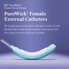 PureWick detalle de textura del catéter mostrando superficie anatómica cómoda