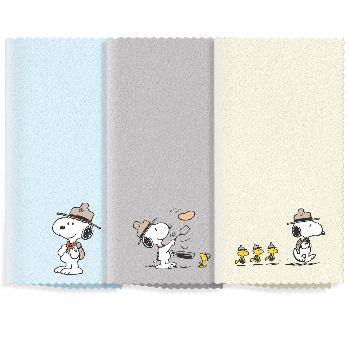 Purgenic paño frontal pack Snoopy mostrando diseño y colores útiles