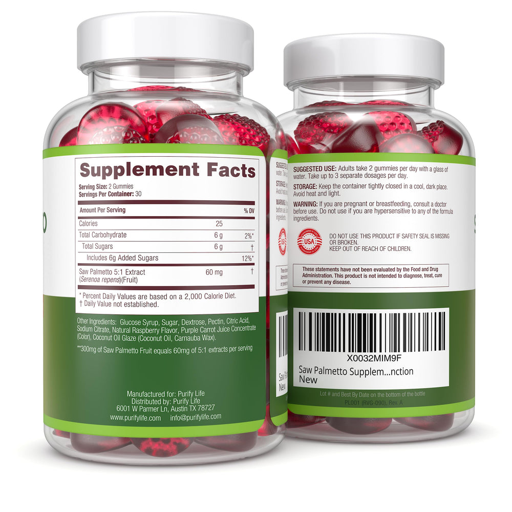 Etiqueta Purify Life con información del extracto 5:1 y claridad de ingredientes