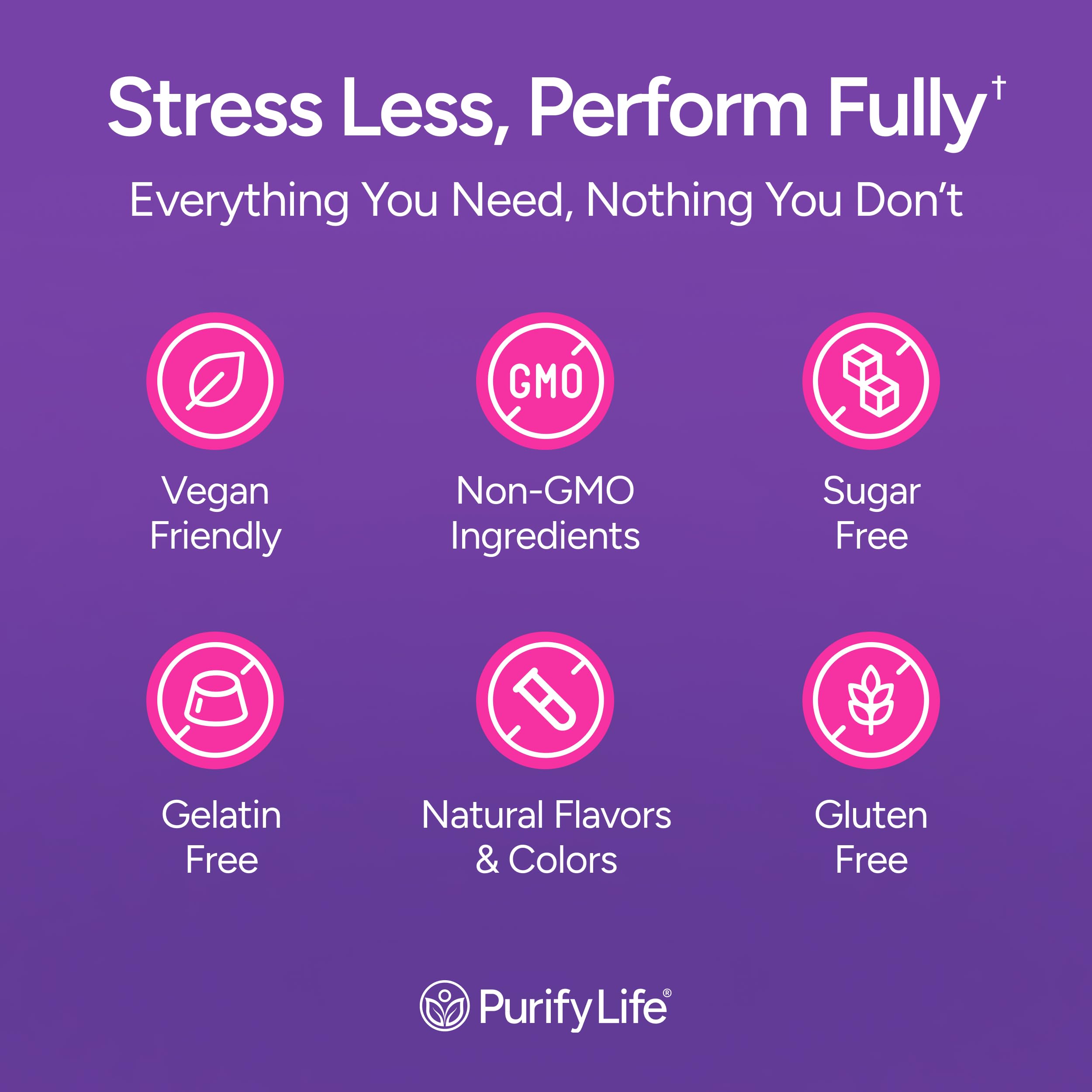 Purify Life etiqueta de ingredientes y certificaciones para confianza