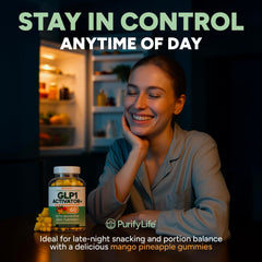 Purify Life gominola en mano para mostrar tamaño y dosificación fácil