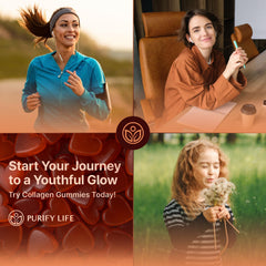 Purify Life primer plano de la composición, confianza en calidad