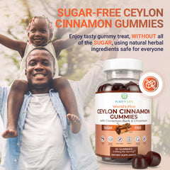 Purify Life bote abierto con gomitas dentro para almacenamiento práctico