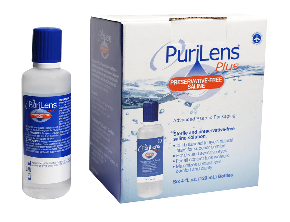 Purilens Plus frente del envase mostrando botella y capacidad 120 ml