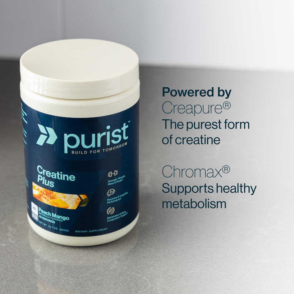 PURIST Creapure combinado con batido proteico, beneficio compatibilidad con suplementos