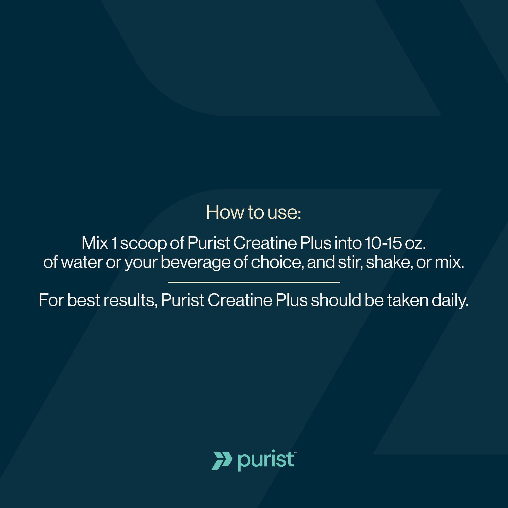 PURIST Creapure etiqueta con sello NSF visible, beneficio confianza en calidad