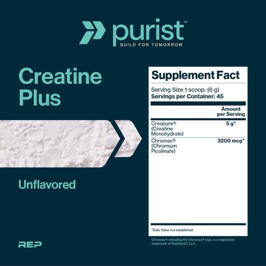 PURIST Creapure tapa y medidor visibles para porcionar fácilmente, beneficio control de dosis