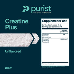 PURIST Creapure tapa y medidor visibles para porcionar fácilmente, beneficio control de dosis