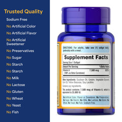 Puritan's Pride etiqueta con ingredientes y tabla nutricional visible
