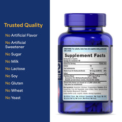 Puritan's Pride etiqueta con información nutricional y dosis clara