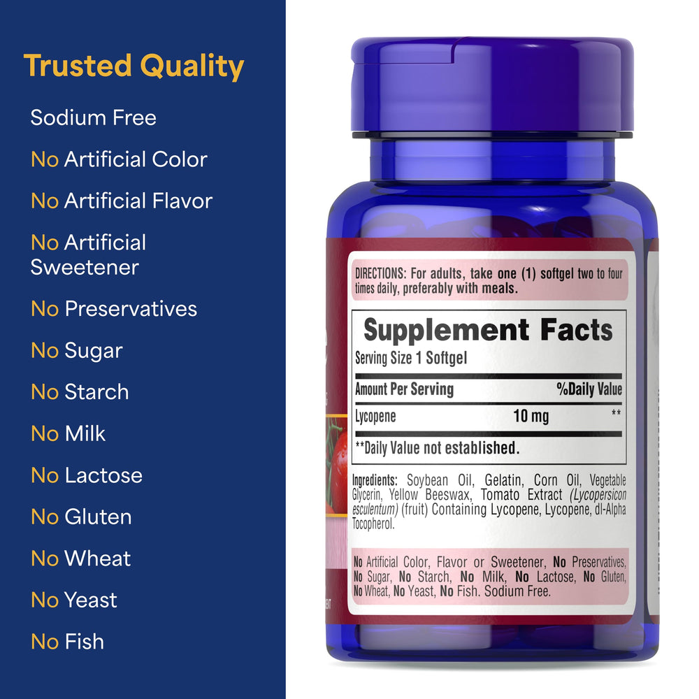 Puritan's Pride etiqueta nutricional con información de ingredientes y dosis